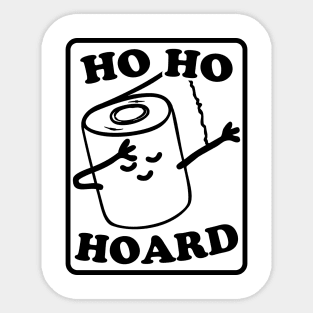 Ho Ho Ho Christmas Funny Toilet Paper Hoarding Sticker